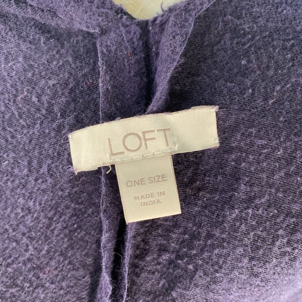 LOFT Open Front Duster Poncho Sweater - Picture 6 of 7